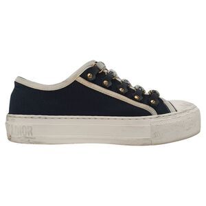 Dior Walk 'n' Dior Sneakers in Navy Blue Cotton